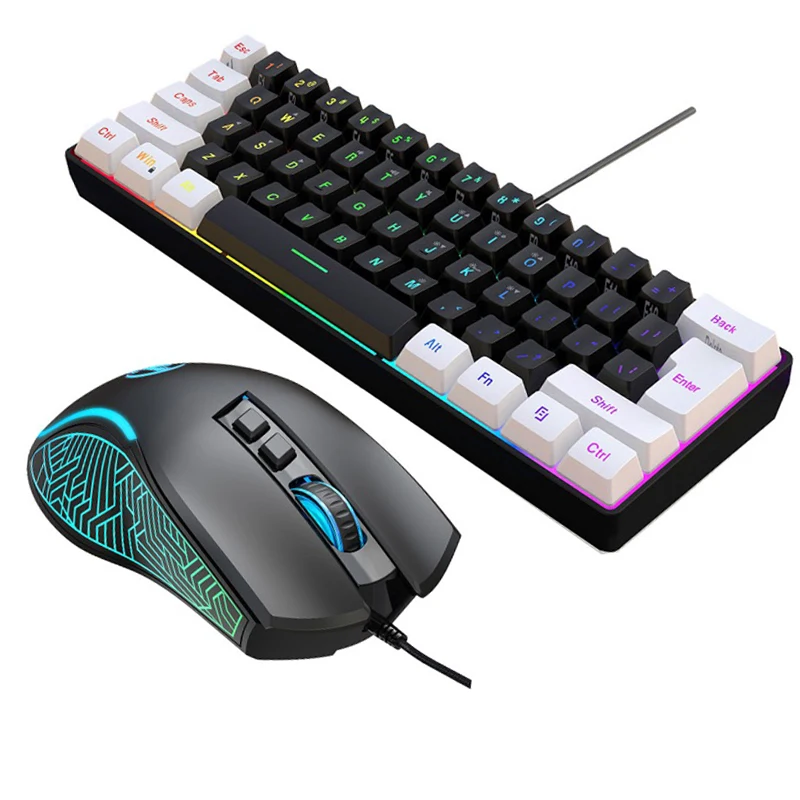 Gaming Keyboard Ergonomic - Kit Combo Clavier et Souris Gaming