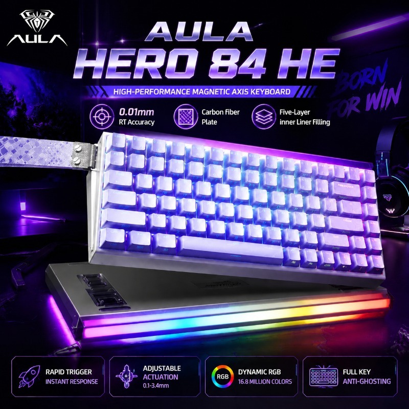 Gaming Keyboard Hot Swappable - Clavier mécanique de jeu magnétique AULA