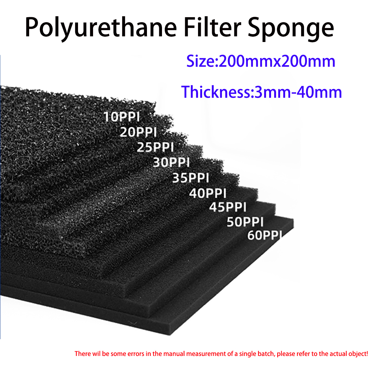 Polyurethane Foam Sheet - Éponge filtrante anti-poussière et ignifuge en