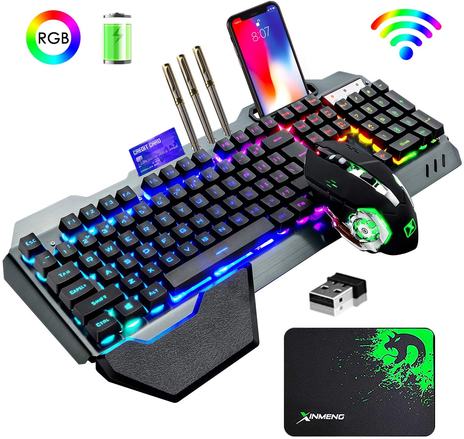 Gaming Keyboard Ergonomic - Clavier et souris de jeu sans