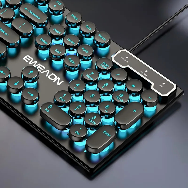 Gaming Keyboard Mouse - Ensemble clavier et souris rétro-punk à