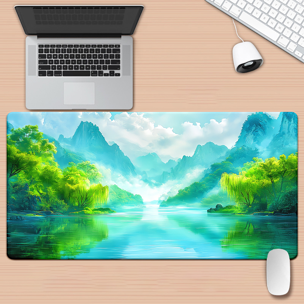 Gaming Keyboard Brand - Tapis de bureau XXL imprimé paysage