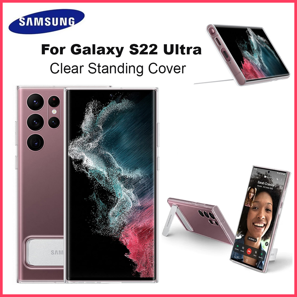 Polyurethane Foam Sheet - Coque transparente avec support pour Samsung