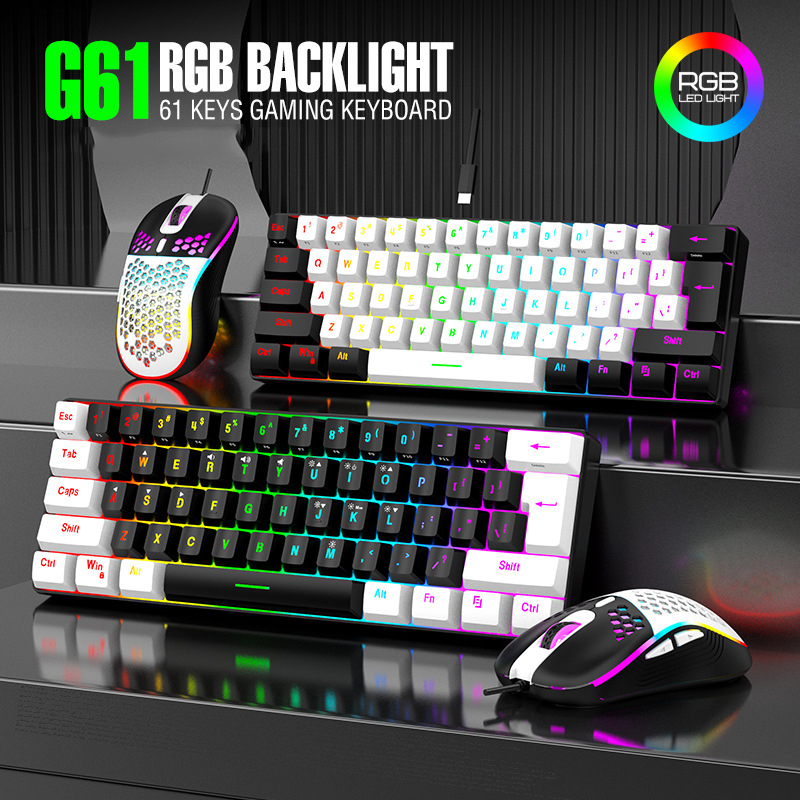 Keyboard Mouse Bundle Gaming - Ensembles clavier et souris 60% RGB
