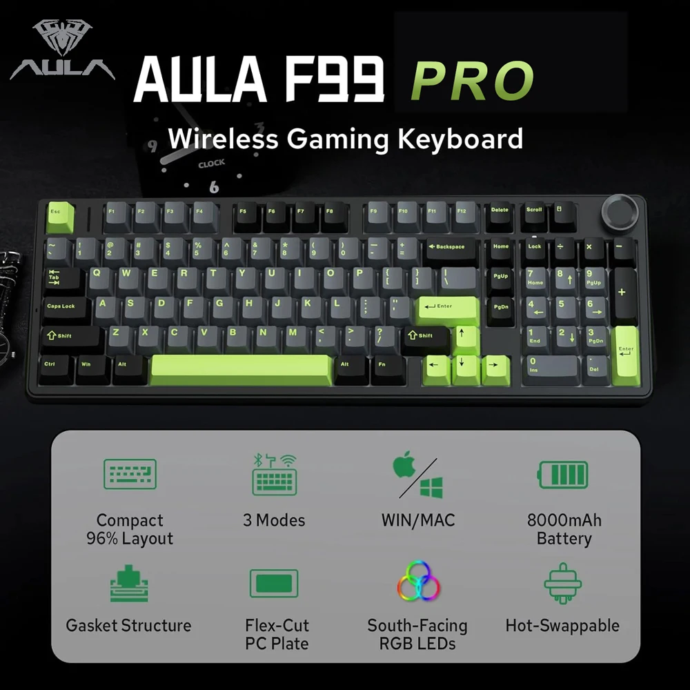 AULA F99PRO clavier mécanique  - Gaming Keyboard Hot Swappable avis et prix