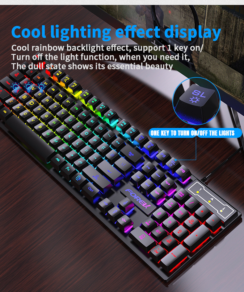 Clavier mécanique rétroéclairé - Keyboard Mouse Bundle Gaming avis et prix
