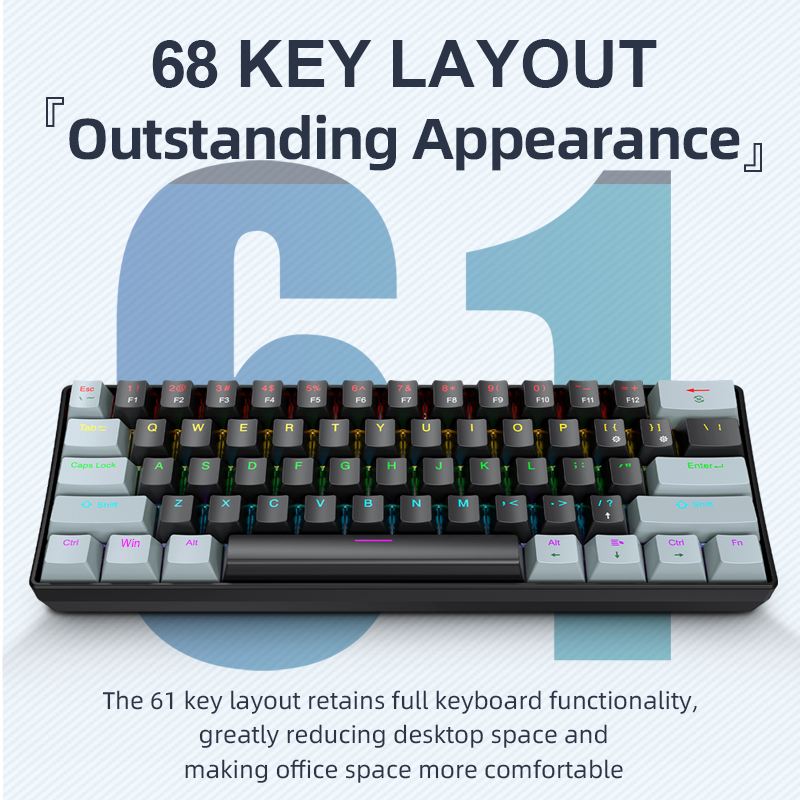 APAYADO K61 Mini clavier mécan - Gaming Keyboard Hot Swappable avis et prix