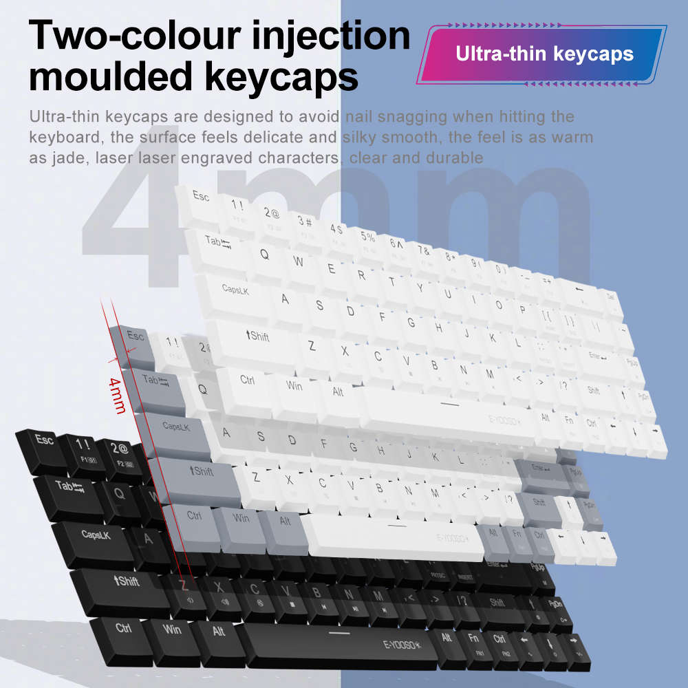 E-YOOSO A68 RGB Mini Mince USB - Gaming Keyboard Budget avis et prix