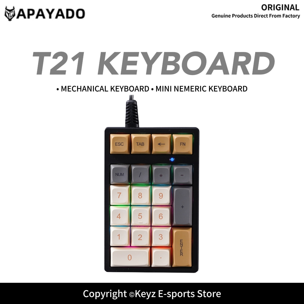 Clavier numérique T21 Mini ave - Gaming Keyboard Blue Switches avis et prix
