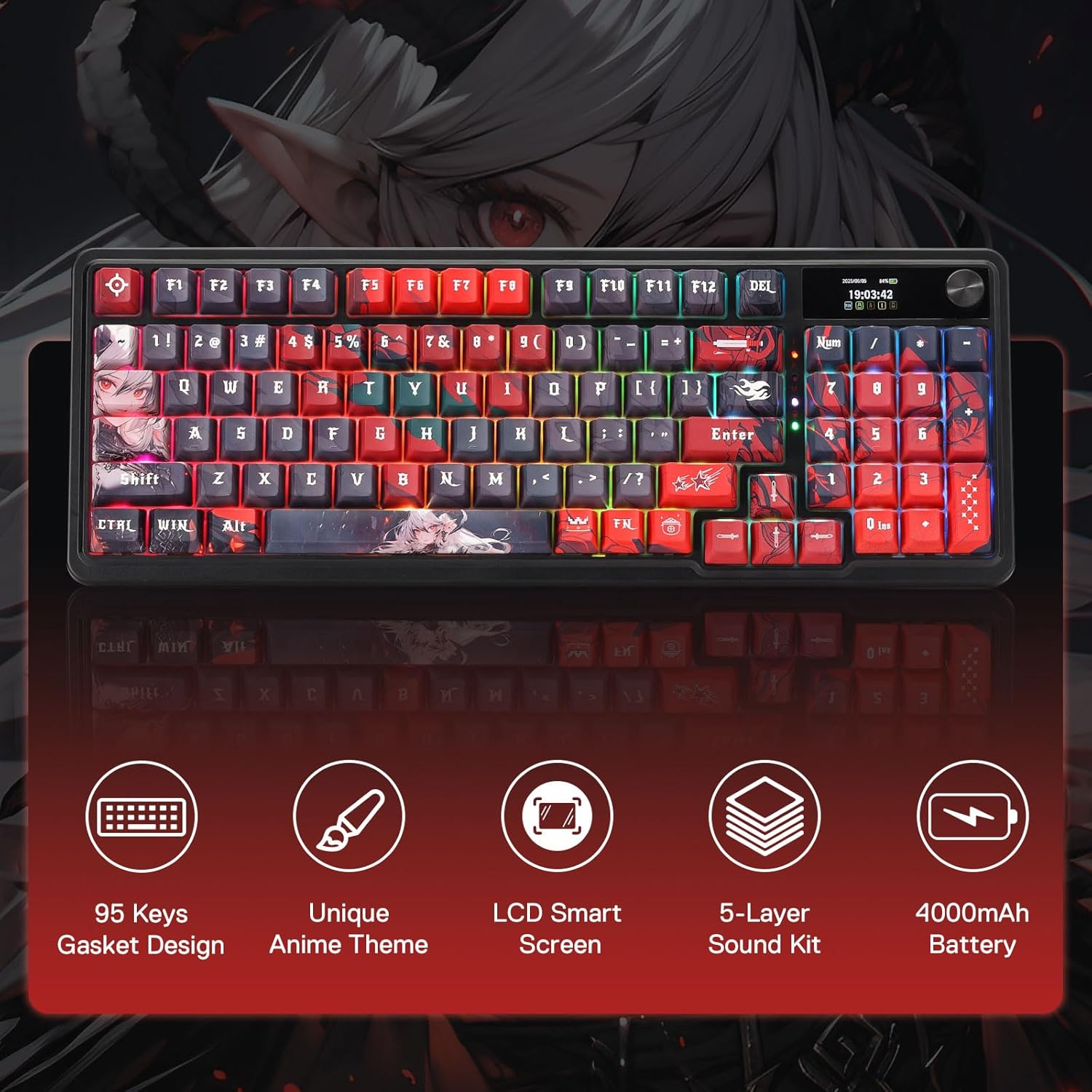 Clavier de jeu à joint sans fi - Gaming Keyboard Blue Switches avis et prix