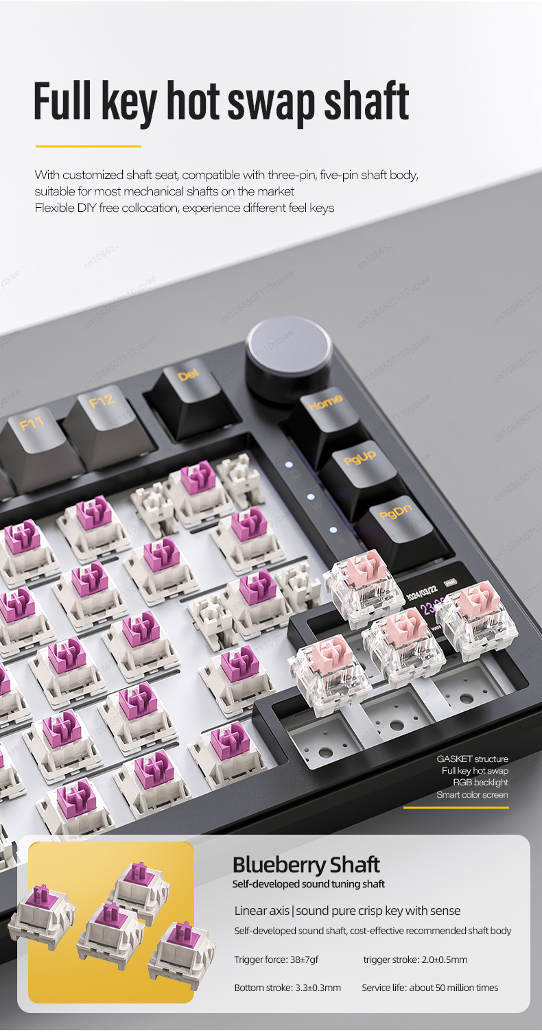 Clavier mécanique AL66 2024, e - Gaming Keyboard Hot Swappable avis et prix