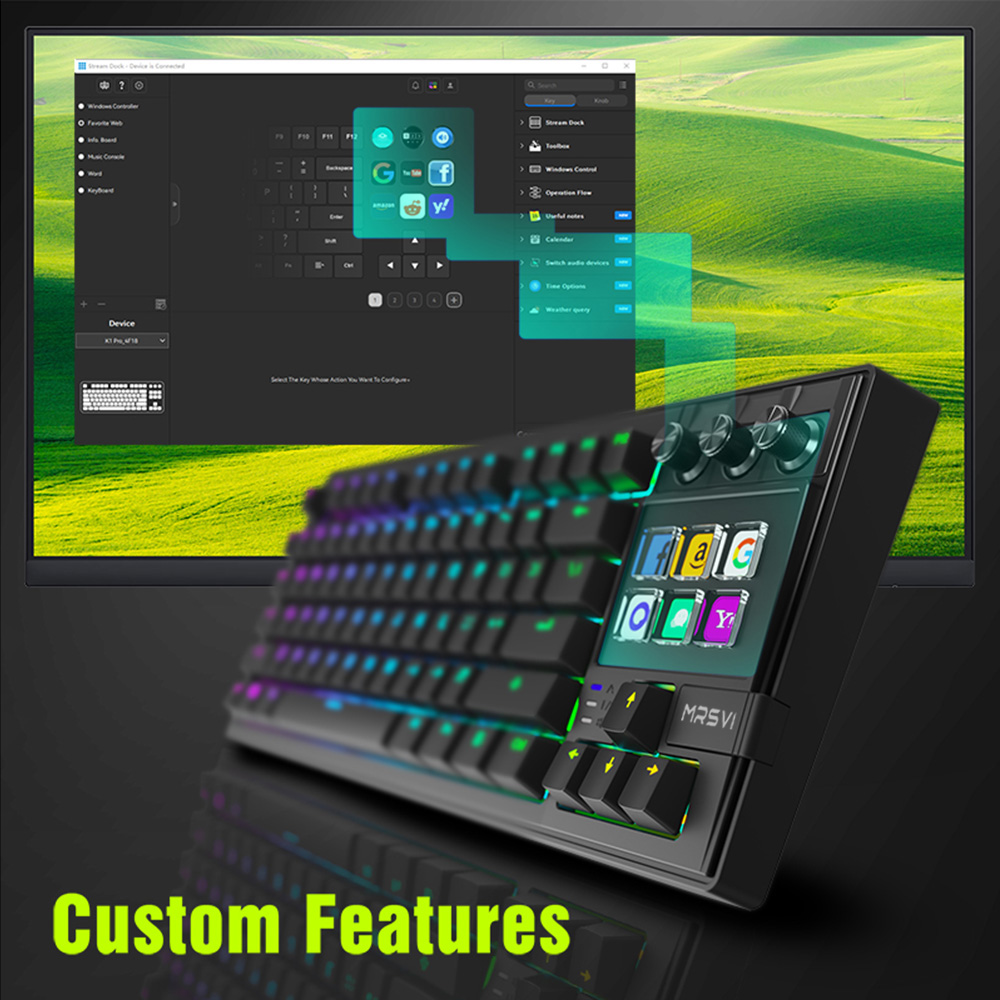 MRSVI K1 PRO visuel LCD AI cla - Gaming Keyboard Corsair avis et prix