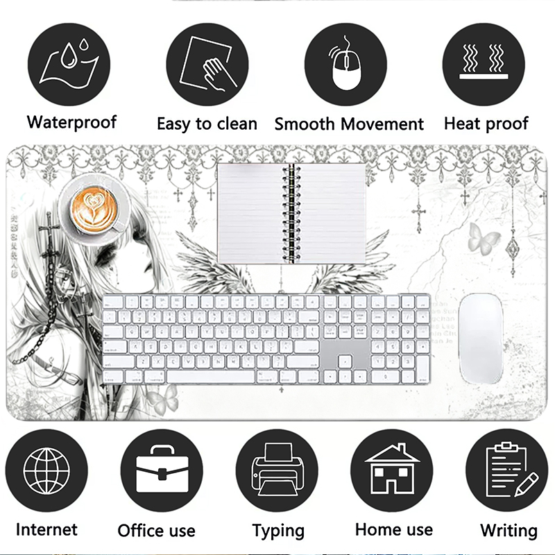 Tapis de souris en cuir noir e - Gaming Keyboard Mouse avis et prix
