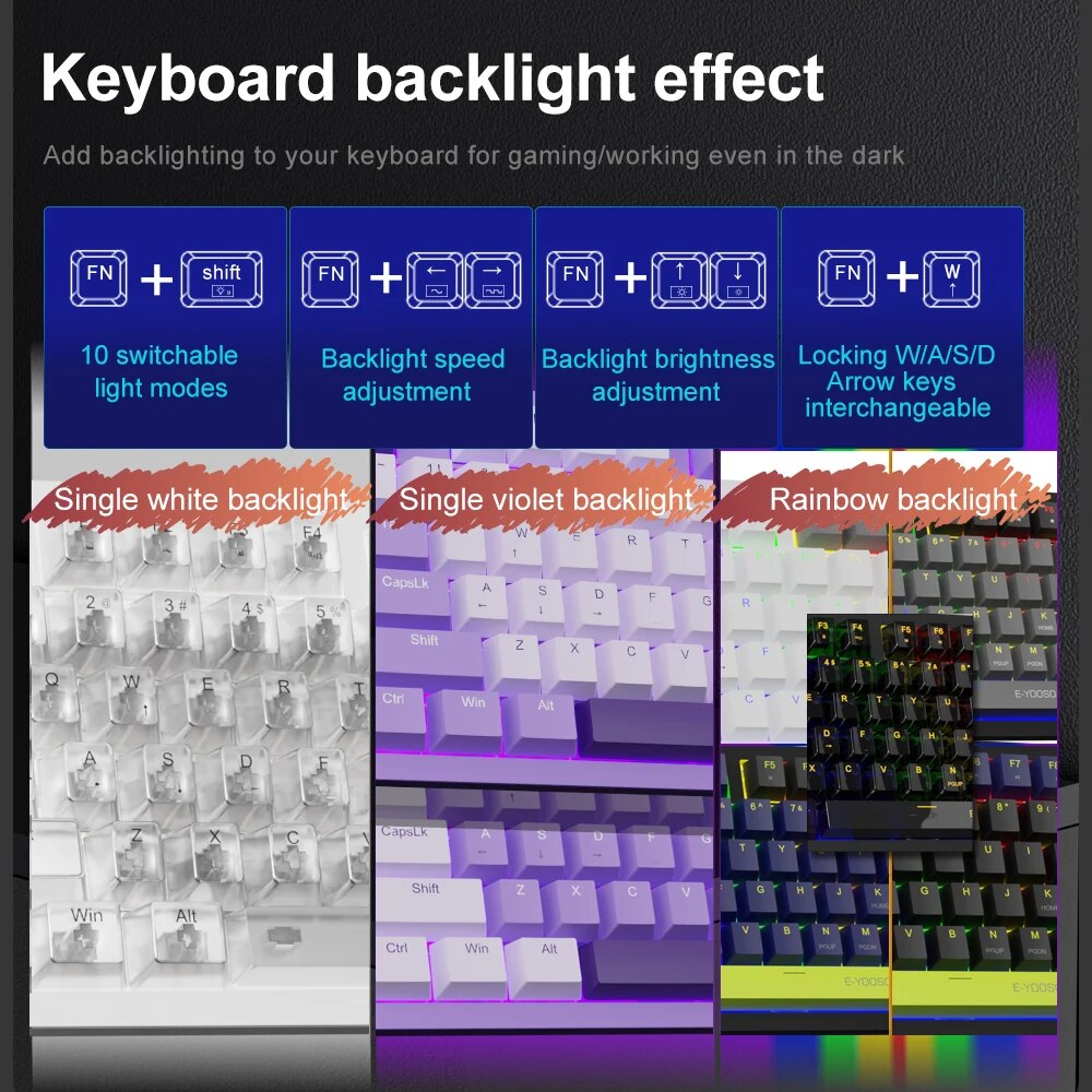 E-YOOSO Z94 USB mécanique clav - Gaming Keyboard Budget avis et prix