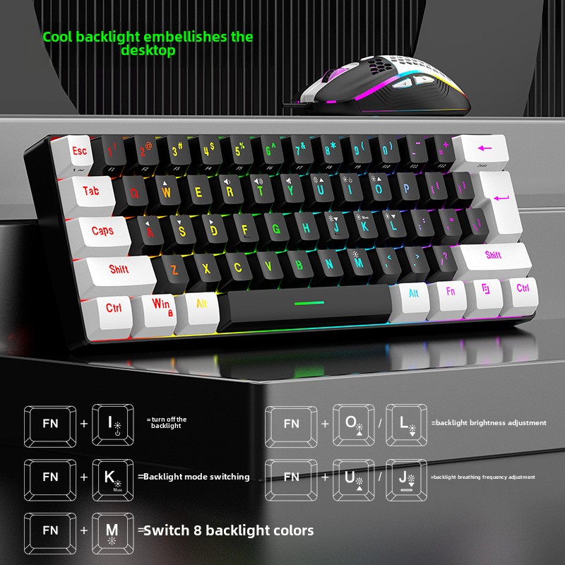 Ensembles clavier et souris 60 - Keyboard Mouse Bundle Gaming avis et prix